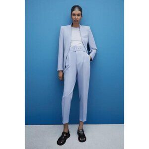 Zara HIGH-WAISTED BELTED PANTS